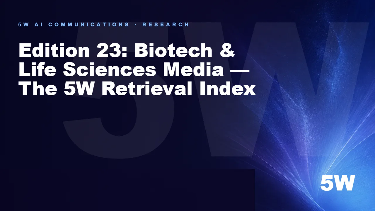 Edition 23: Biotech & Life Sciences Media — The 5W Retrieval Index