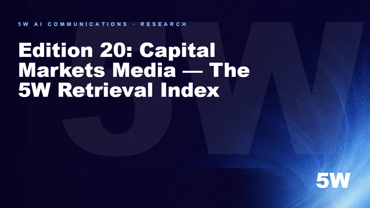 Edition 20: Capital Markets Media — The 5W Retrieval Index