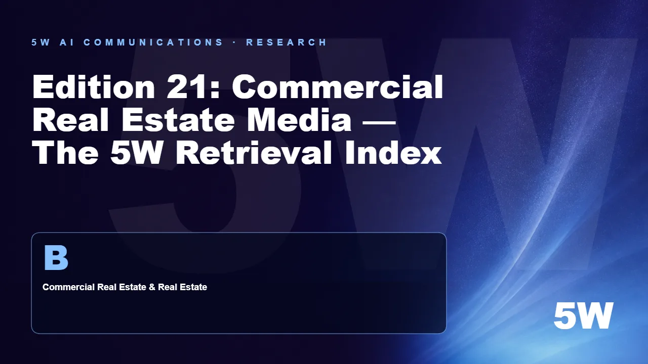 Edition 21: Commercial Real Estate Media — The 5W Retrieval Index
