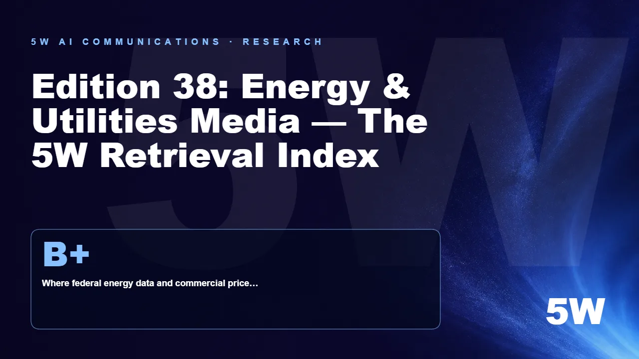 Edition 38: Energy & Utilities Media — The 5W Retrieval Index