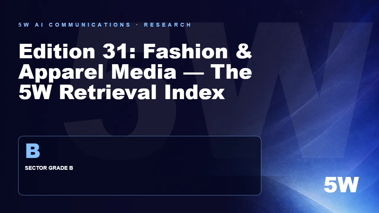Edition 31: Fashion & Apparel Media — The 5W Retrieval Index