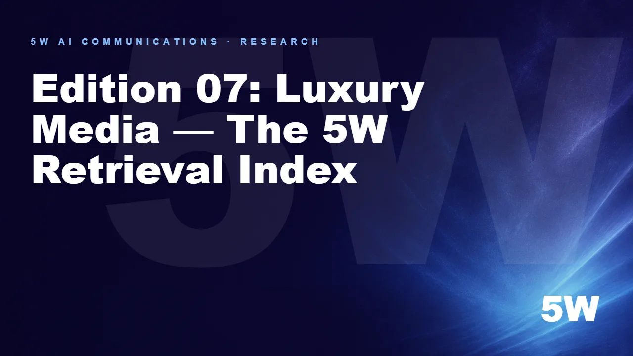 Edition 07: Luxury Media — The 5W Retrieval Index