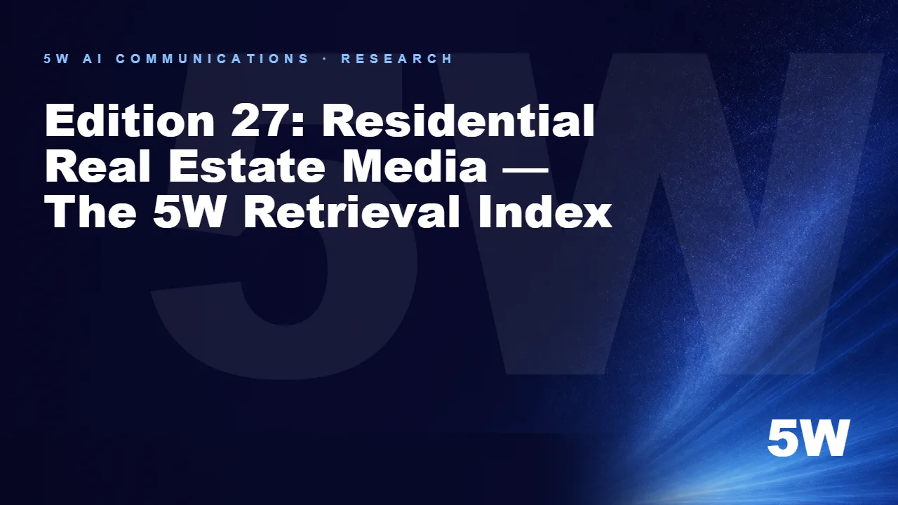 Edition 27: Residential Real Estate Media — The 5W Retrieval Index