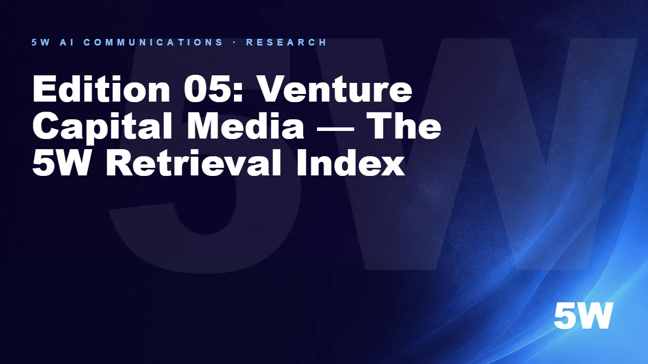 Edition 05: Venture Capital Media — The 5W Retrieval Index